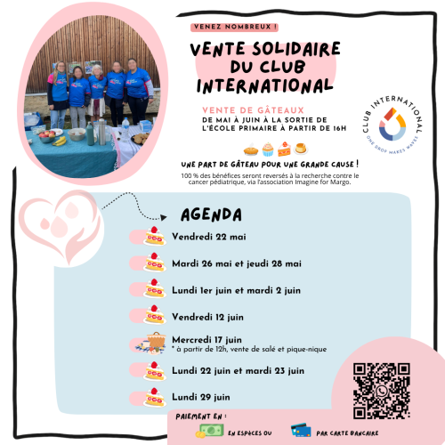 AFFICHE Activite Solidaire Vente Gateaux 2026 (CUADRADO) (1080 x 1080 px)