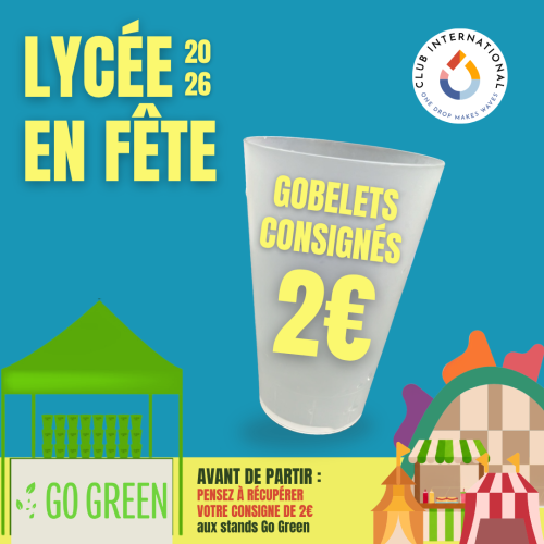 GO GREEN LYCÉE EN FÊTE 2026 AFFICHE CARRE (1080 x 1080 px)