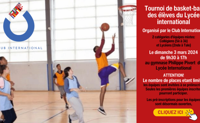 Tournoi Basket-ball Affiche 2024 (2023-2024) HORIZONTAL