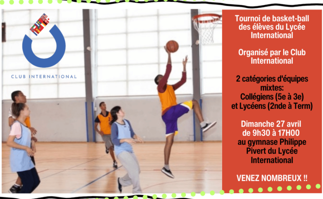 Tournoi Basket-ball Affiche 2025 (2024-2025) HORIZONTAL